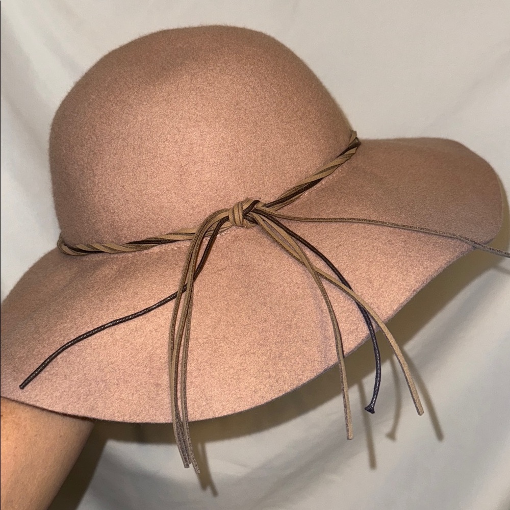 Boho Floppy Wool Felt Hat Camel Brown